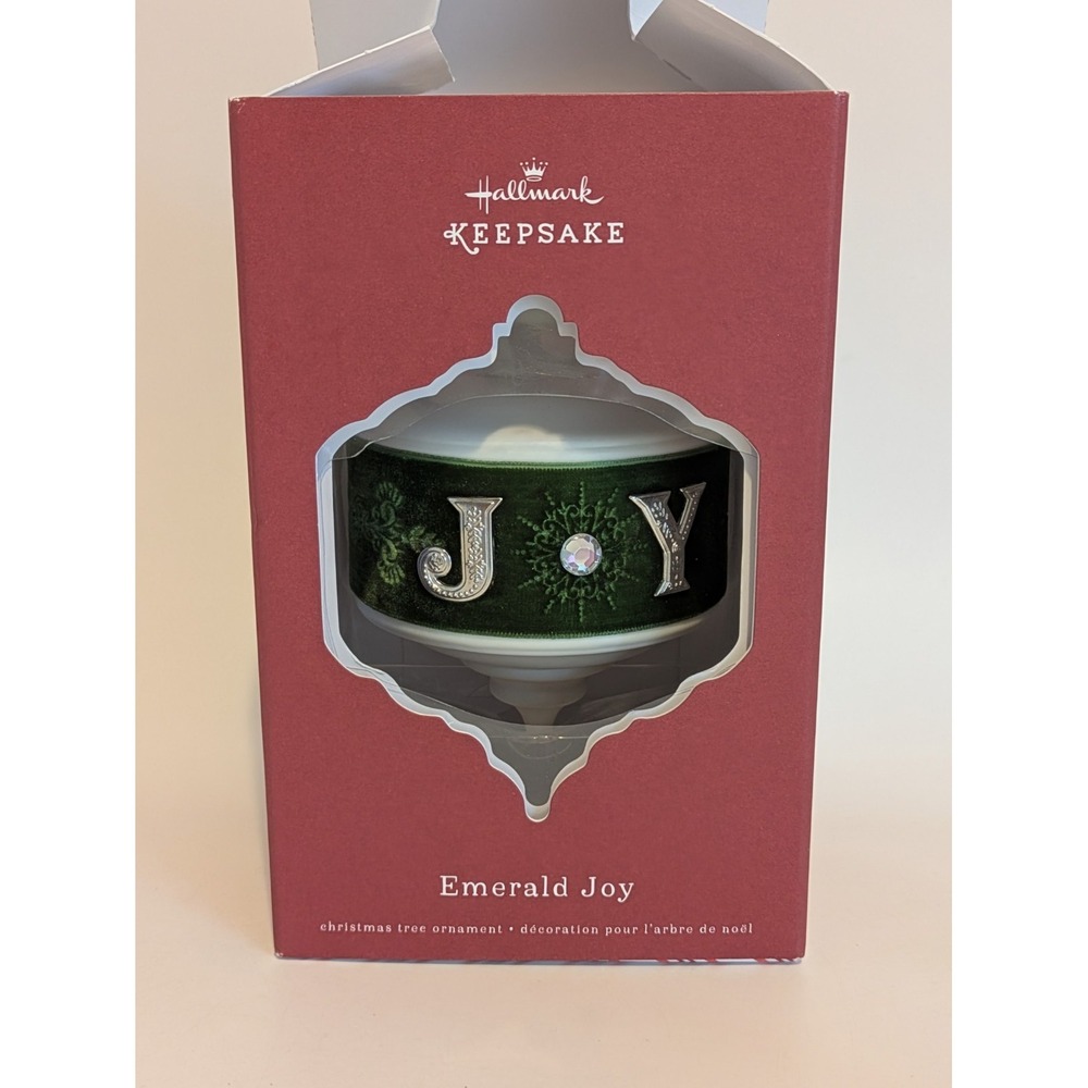 Hallmark Keepsake Ornament 2015 Emerald Joy Premium Porcelain Crushed Velvet